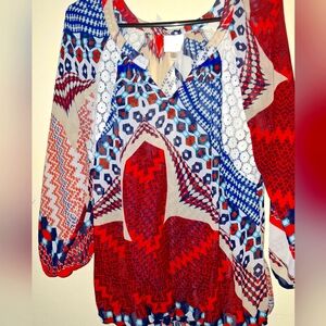 ANTHROPOLOGIE, FIG AND FLOWER BEAUTIFUL, SHEER, PERFECT OVER A long sleeve sh